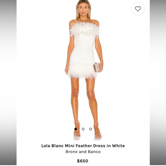 Bronx and Banco - Lola blanc mini feather dress - Picture 2 of 4